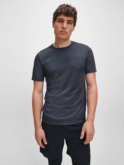 Calvin Klein Ruhák HU681741 | Calvin Klein Mesh Logo Férfi Póló Sötét Szürke